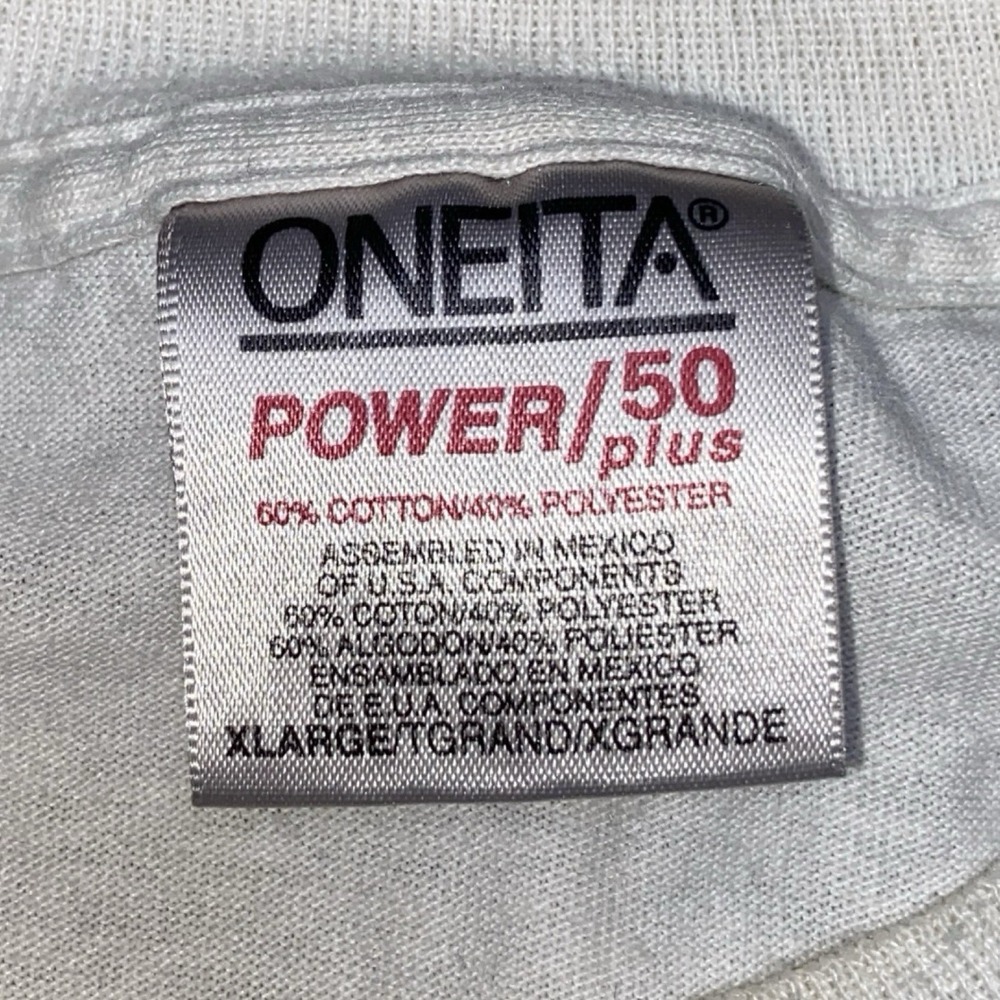 Vintage 90s ONEITA Moon Valley Baseball T Shirt - Men's XL - White - Picture 4 of 8
